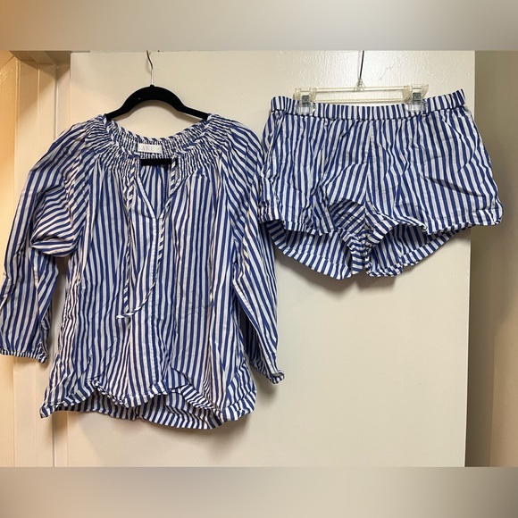 Blue Striped Women's Sleepwear Set - Picture 2 of 6